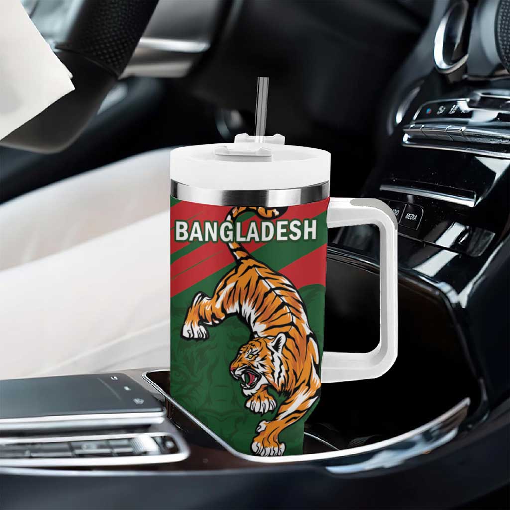 Bangladesh And Australia Cricket Tumbler With Handle Kangaroo Tiger Together