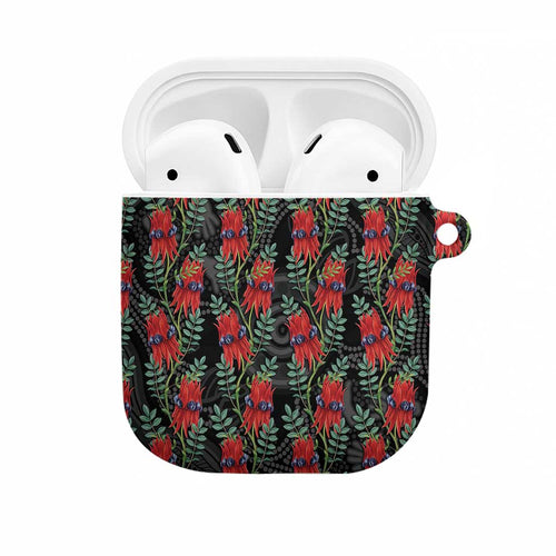 Australia Sturt's Desert Pea AirPods Case Aussie Native Flowers Indigenous Art - Aussie Hoodie