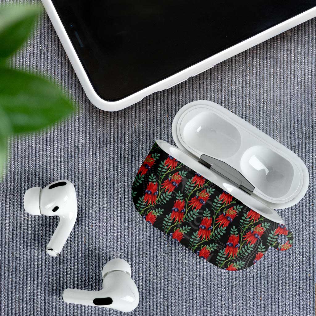 Australia Sturt's Desert Pea AirPods Case Aussie Native Flowers Indigenous Art - Aussie Hoodie