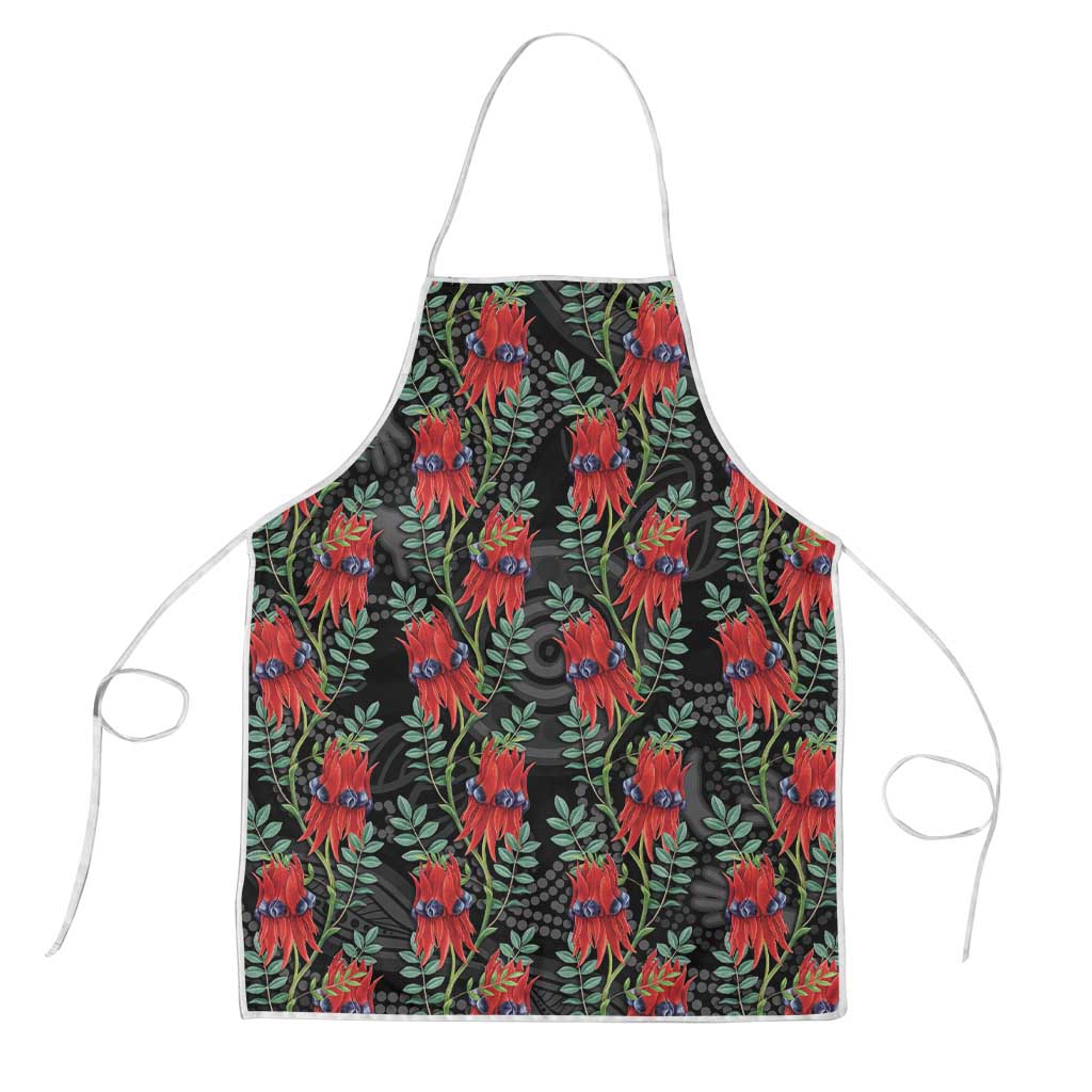 Australia Sturt's Desert Pea Apron Aussie Native Flowers Indigenous Art - Aussie Hoodie