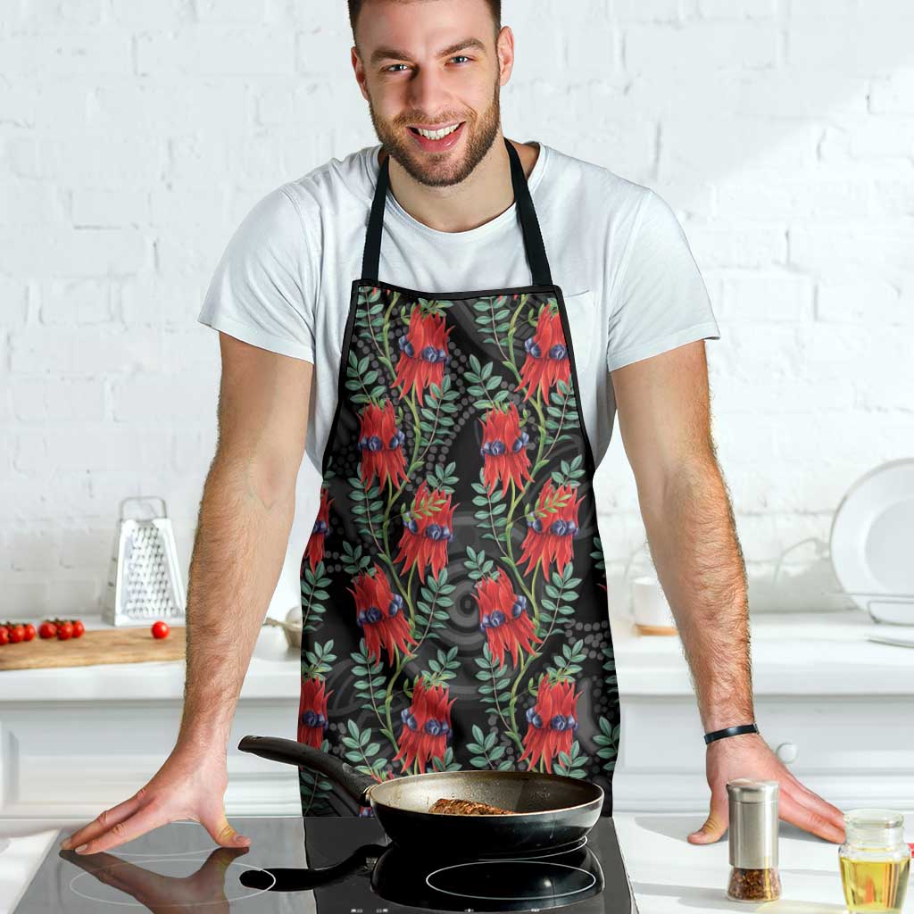 Australia Sturt's Desert Pea Apron Aussie Native Flowers Indigenous Art - Aussie Hoodie