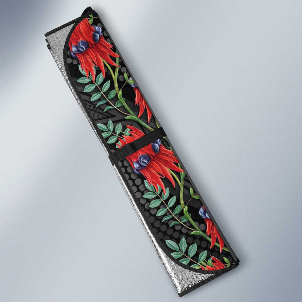 Australia Sturt's Desert Pea Auto Sun Shade Aussie Native Flowers Indigenous Art - Aussie Hoodie