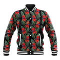 Australia Sturt's Desert Pea Baseball Jacket Aussie Native Flowers Indigenous Art - Aussie Hoodie
