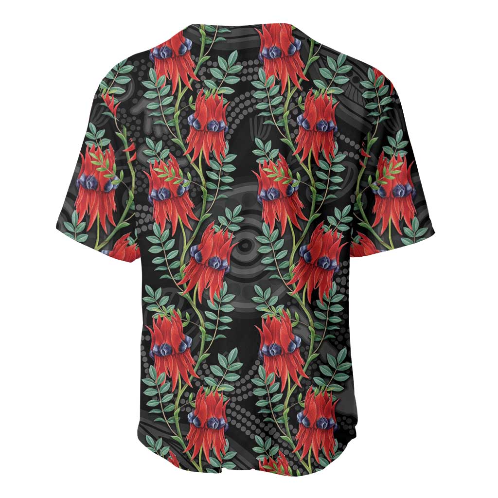 Australia Sturt's Desert Pea Baseball Jersey Aussie Native Flowers Indigenous Art - Aussie Hoodie