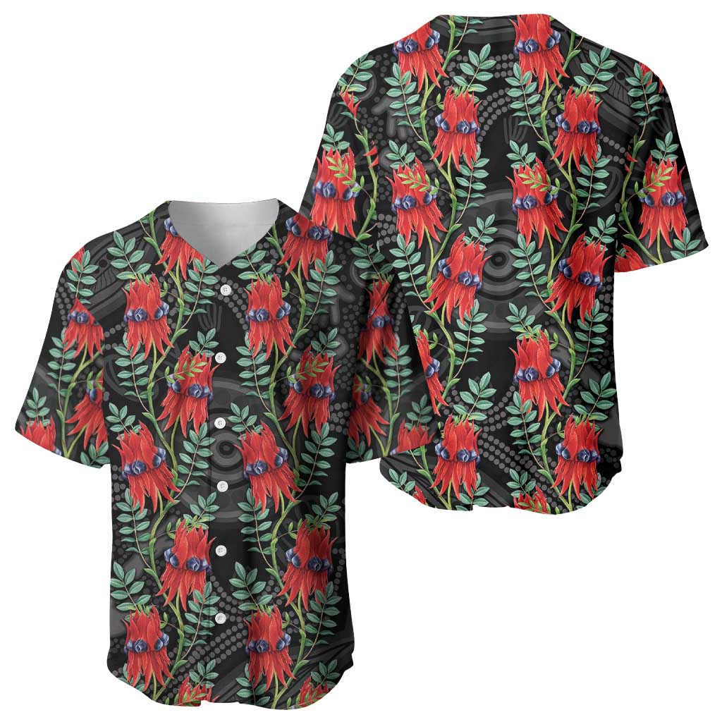 Australia Sturt's Desert Pea Baseball Jersey Aussie Native Flowers Indigenous Art - Aussie Hoodie
