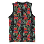 Australia Sturt's Desert Pea Basketball Jersey Aussie Native Flowers Indigenous Art - Aussie Hoodie