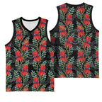 Australia Sturt's Desert Pea Basketball Jersey Aussie Native Flowers Indigenous Art - Aussie Hoodie