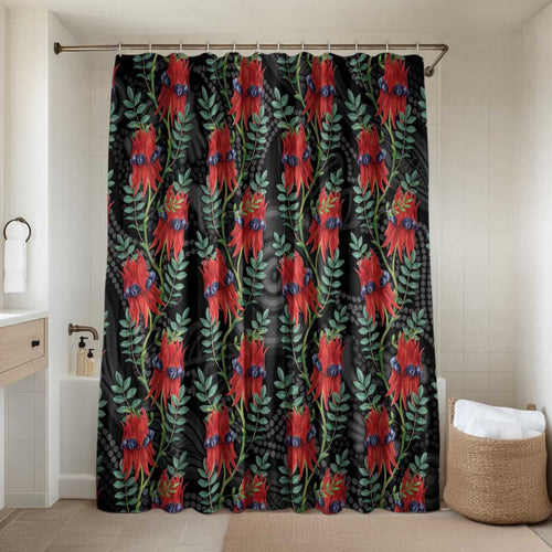 Australia Sturt's Desert Pea Bathroom Set Aussie Native Flowers Indigenous Art - Aussie Hoodie