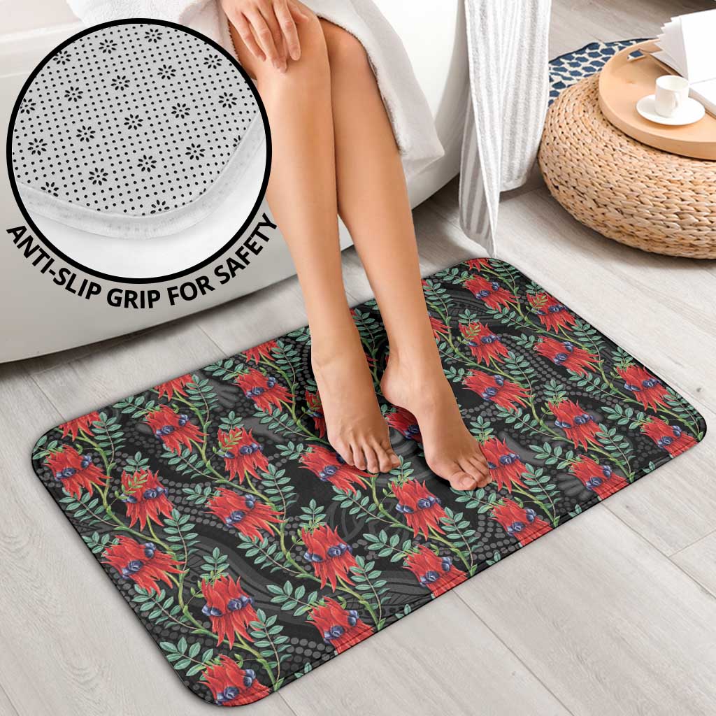Australia Sturt's Desert Pea Bathroom Set Aussie Native Flowers Indigenous Art - Aussie Hoodie