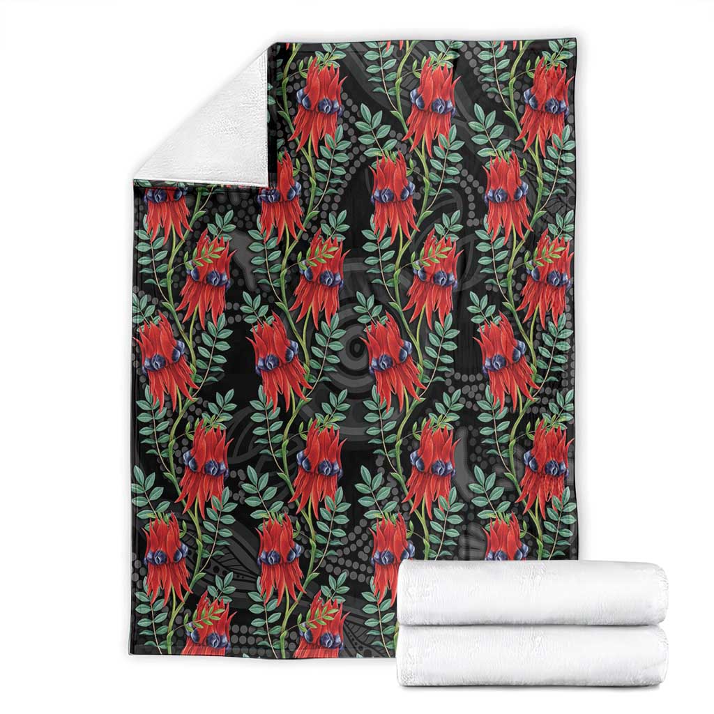 Australia Sturt's Desert Pea Blanket Aussie Native Flowers Indigenous Art - Aussie Hoodie