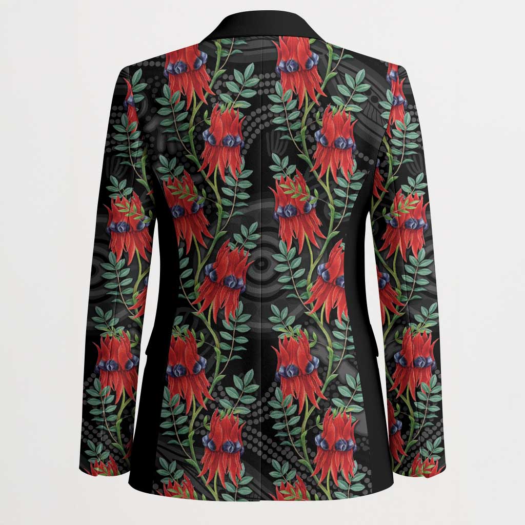 Australia Sturt's Desert Pea Blazer Aussie Native Flowers Indigenous Art - Aussie Hoodie