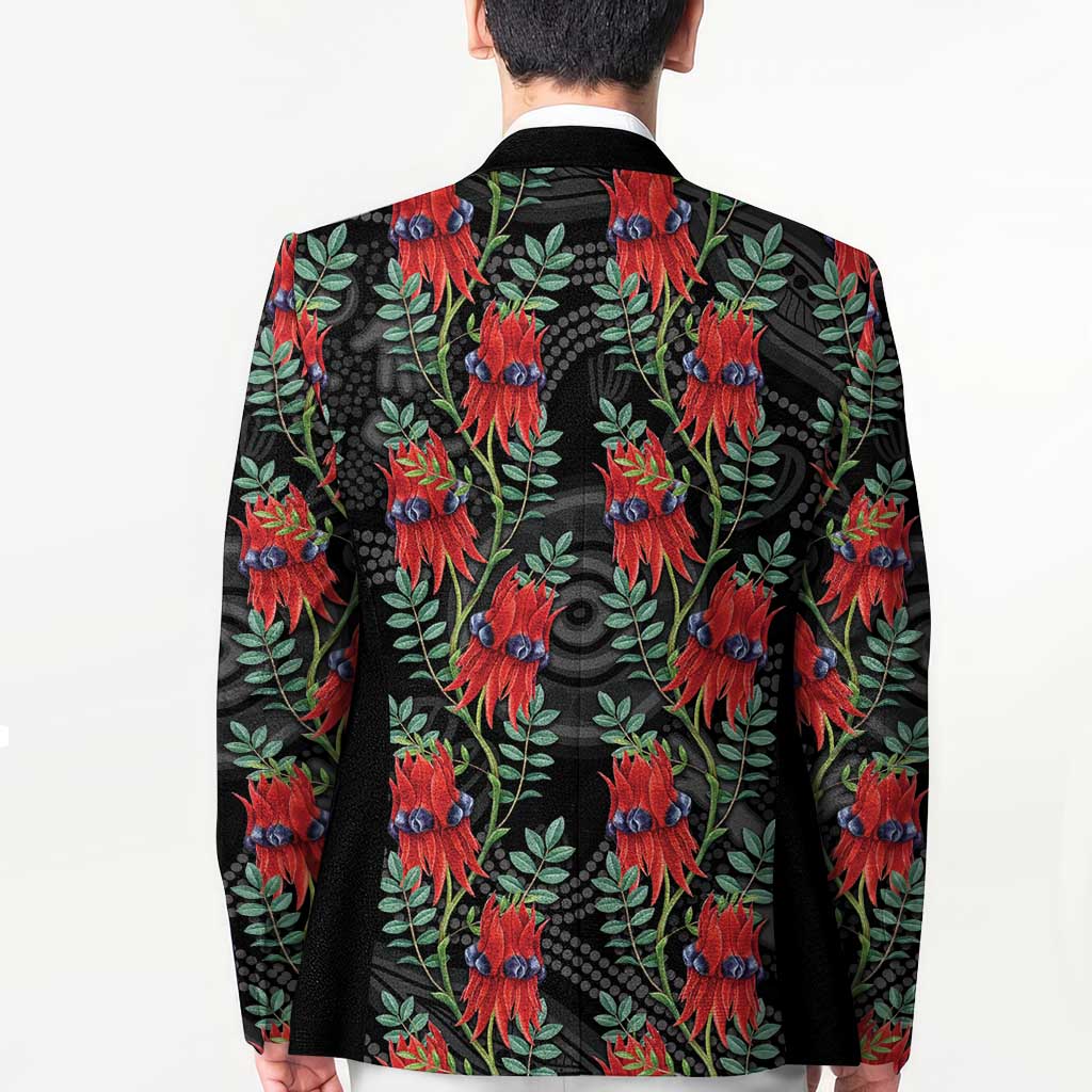 Australia Sturt's Desert Pea Blazer Aussie Native Flowers Indigenous Art - Aussie Hoodie