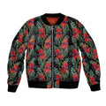 Australia Sturt's Desert Pea Bomber Jacket Aussie Native Flowers Indigenous Art - Aussie Hoodie