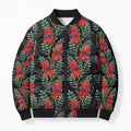 Australia Sturt's Desert Pea Bomber Puffer Jacket Aussie Native Flowers Indigenous Art - Aussie Hoodie