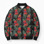 Australia Sturt's Desert Pea Bomber Puffer Jacket Aussie Native Flowers Indigenous Art - Aussie Hoodie