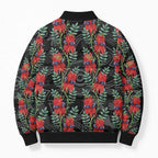 Australia Sturt's Desert Pea Bomber Puffer Jacket Aussie Native Flowers Indigenous Art - Aussie Hoodie