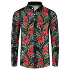 Australia Sturt's Desert Pea Button Sweatshirt Aussie Native Flowers Indigenous Art - Aussie Hoodie