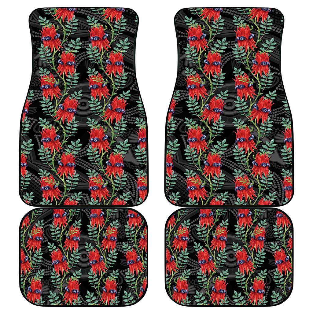 Australia Sturt's Desert Pea Car Mats Aussie Native Flowers Indigenous Art - Aussie Hoodie