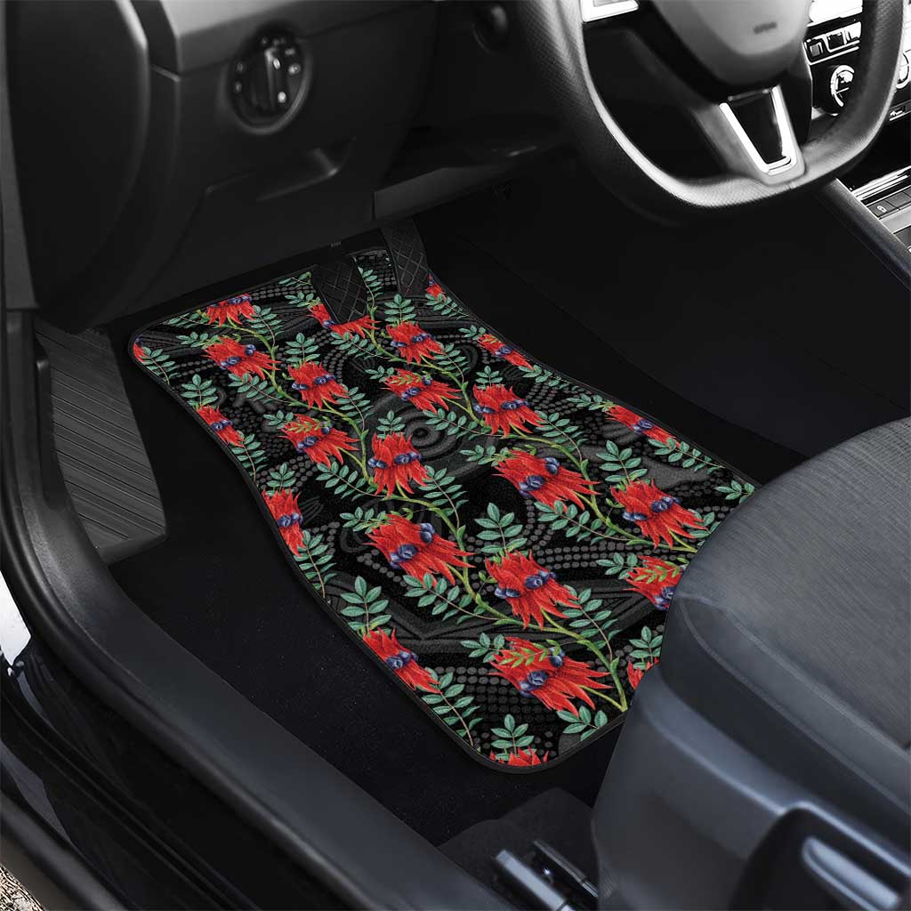 Australia Sturt's Desert Pea Car Mats Aussie Native Flowers Indigenous Art - Aussie Hoodie