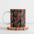 Australia Sturt's Desert Pea Ceramic Mug Aussie Native Flowers Indigenous Art - Aussie Hoodie