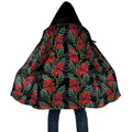 Australia Sturt's Desert Pea Cloak Aussie Native Flowers Indigenous Art - Aussie Hoodie
