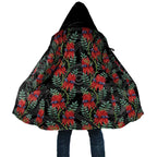 Australia Sturt's Desert Pea Cloak Aussie Native Flowers Indigenous Art - Aussie Hoodie
