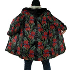 Australia Sturt's Desert Pea Cloak Aussie Native Flowers Indigenous Art - Aussie Hoodie