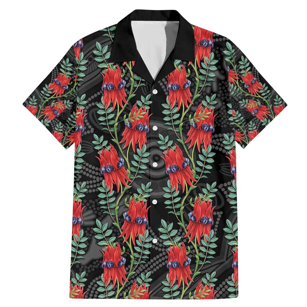 Australia Sturt's Desert Pea Family Matching Mermaid Dress and Hawaiian Shirt Aussie Native Flowers Indigenous Art - Aussie Hoodie