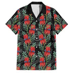 Australia Sturt's Desert Pea Family Matching Off Shoulder Maxi Dress and Hawaiian Shirt Aussie Native Flowers Indigenous Art - Aussie Hoodie