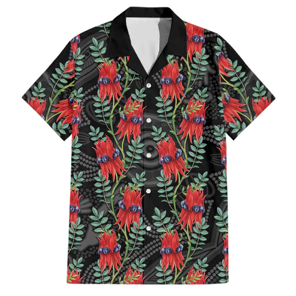 Australia Sturt's Desert Pea Family Matching Summer Maxi Dress and Hawaiian Shirt Aussie Native Flowers Indigenous Art - Aussie Hoodie