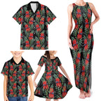 Australia Sturt's Desert Pea Family Matching Tank Maxi Dress and Hawaiian Shirt Aussie Native Flowers Indigenous Art - Aussie Hoodie