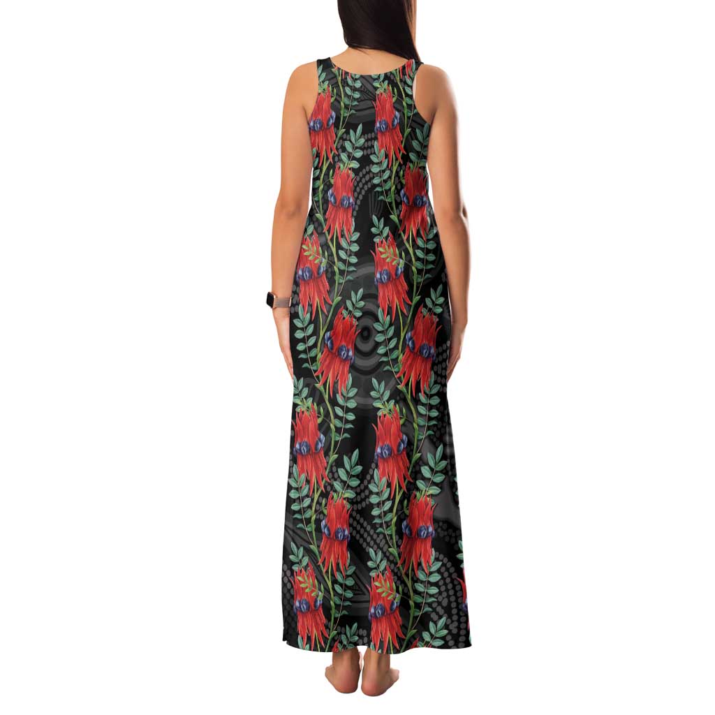 Australia Sturt's Desert Pea Family Matching Tank Maxi Dress and Hawaiian Shirt Aussie Native Flowers Indigenous Art - Aussie Hoodie