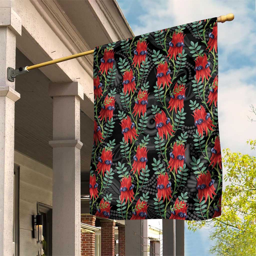 Australia Sturt's Desert Pea Garden Flag Aussie Native Flowers Indigenous Art - Aussie Hoodie