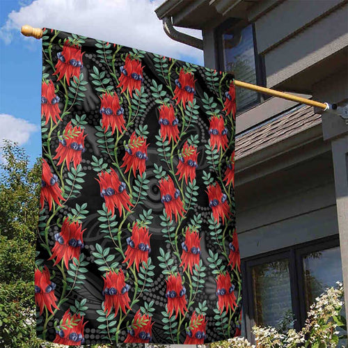 Australia Sturt's Desert Pea Garden Flag Aussie Native Flowers Indigenous Art - Aussie Hoodie