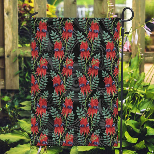 Australia Sturt's Desert Pea Garden Flag Aussie Native Flowers Indigenous Art - Aussie Hoodie