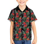 Australia Sturt's Desert Pea Hawaiian Shirt Aussie Native Flowers Indigenous Art - Aussie Hoodie