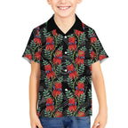 Australia Sturt's Desert Pea Kid Hawaiian Shirt Aussie Native Flowers Indigenous Art - Aussie Hoodie