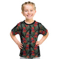 Australia Sturt's Desert Pea Kid T Shirt Aussie Native Flowers Indigenous Art - Aussie Hoodie