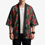 Australia Sturt's Desert Pea Kimono Aussie Native Flowers Indigenous Art - Aussie Hoodie