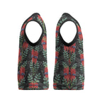 Australia Sturt's Desert Pea Christmas Knitted V-Neck Vest Aussie Native Flowers Indigenous Art - Aussie Hoodie
