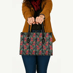Australia Sturt's Desert Pea Leather Bag Aussie Native Flowers Indigenous Art - Aussie Hoodie