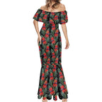 Australia Sturt's Desert Pea Mermaid Dress Aussie Native Flowers Indigenous Art - Aussie Hoodie