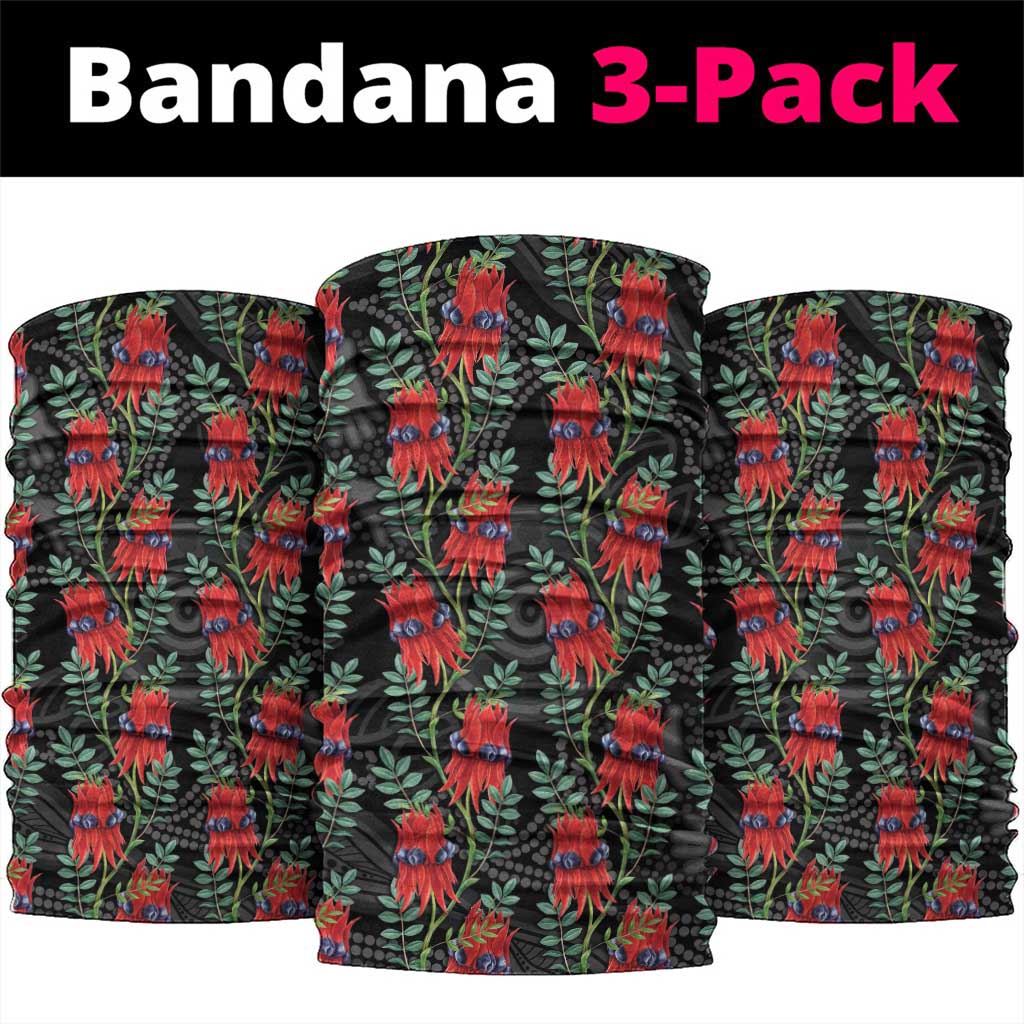Australia Sturt's Desert Pea Neck Gaiter Aussie Native Flowers Indigenous Art - Aussie Hoodie
