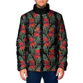 Australia Sturt's Desert Pea Padded Jacket Aussie Native Flowers Indigenous Art - Aussie Hoodie