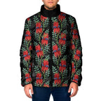 Australia Sturt's Desert Pea Padded Jacket Aussie Native Flowers Indigenous Art - Aussie Hoodie