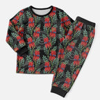 Australia Sturt's Desert Pea Christmas Pajama Set Aussie Native Flowers Indigenous Art - Aussie Hoodie