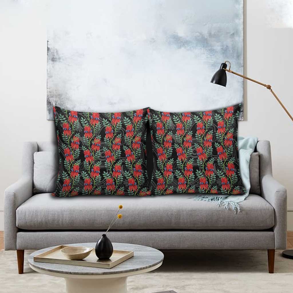 Australia Sturt's Desert Pea Pillow Cover Aussie Native Flowers Indigenous Art - Aussie Hoodie