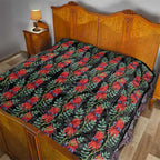 Australia Sturt's Desert Pea Quilt Aussie Native Flowers Indigenous Art - Aussie Hoodie