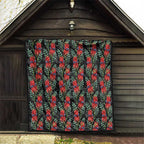 Australia Sturt's Desert Pea Quilt Aussie Native Flowers Indigenous Art - Aussie Hoodie