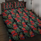 Australia Sturt's Desert Pea Quilt Bed Set Aussie Native Flowers Indigenous Art - Aussie Hoodie
